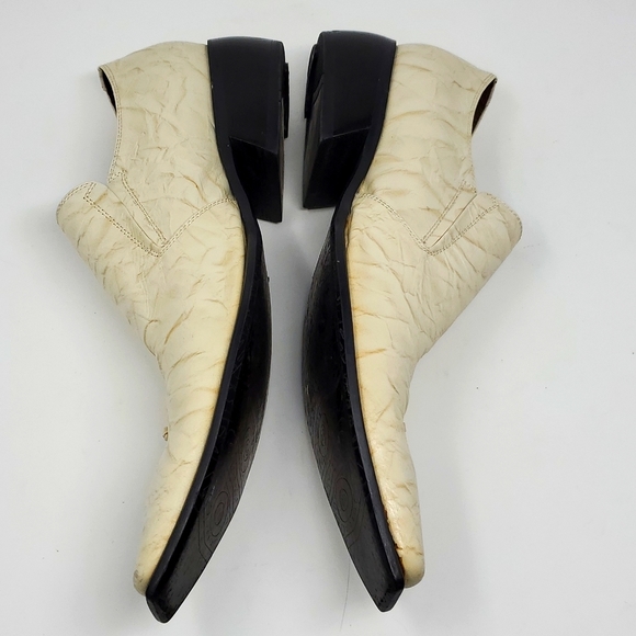 Fiesso Bone Leopard Hair Genuine Leather Loafer Shoes Pointed Toe F18027  Size 8 - Picture 7 of 11